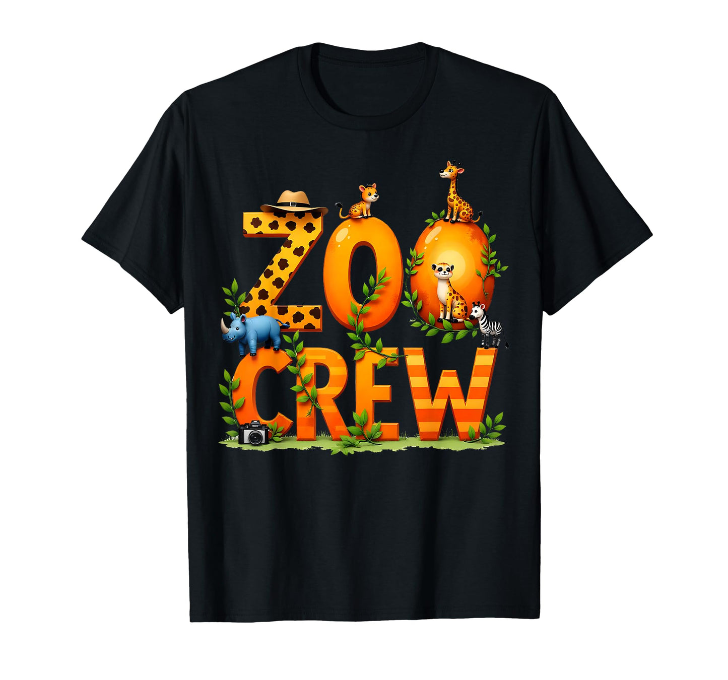 Safari Animals Jungle Lover Zoo Crew Zoo Keeper Kids T-Shirt