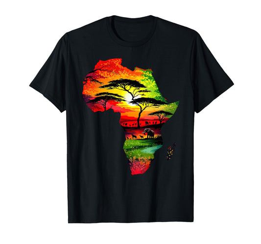 Africa Majestic Safari Animals In Sizzling Continent T-Shirt