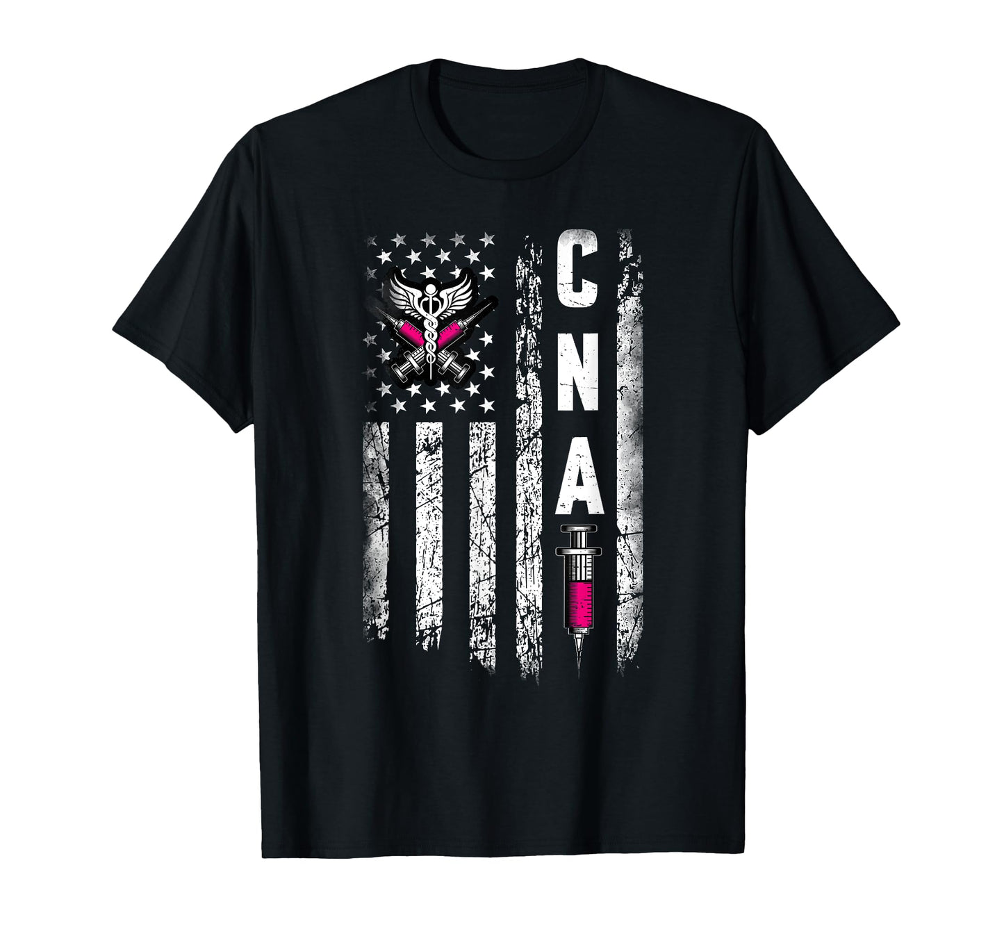 CNA - American Flag July 4th Certified Nurse Assistant T-Shirt