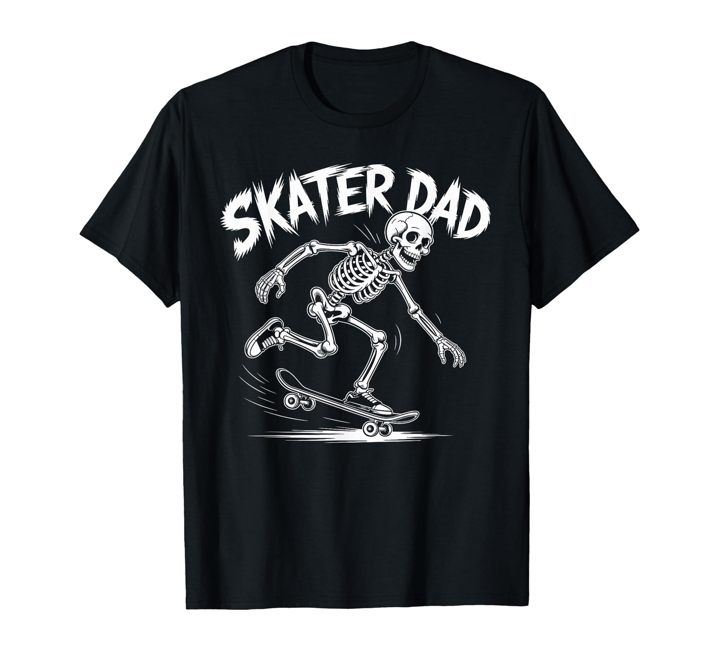Skater Dad Skeleton Skateboarder Halloween Skateboarding T-Shirt