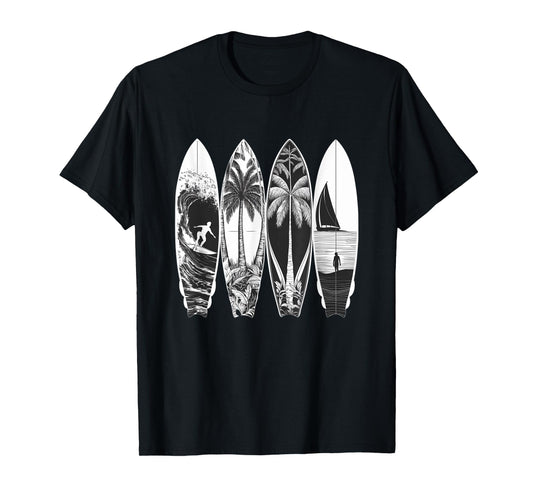 Vintage Surfer Classic Surfing Retro Surfboard Surfboarder T-Shirt
