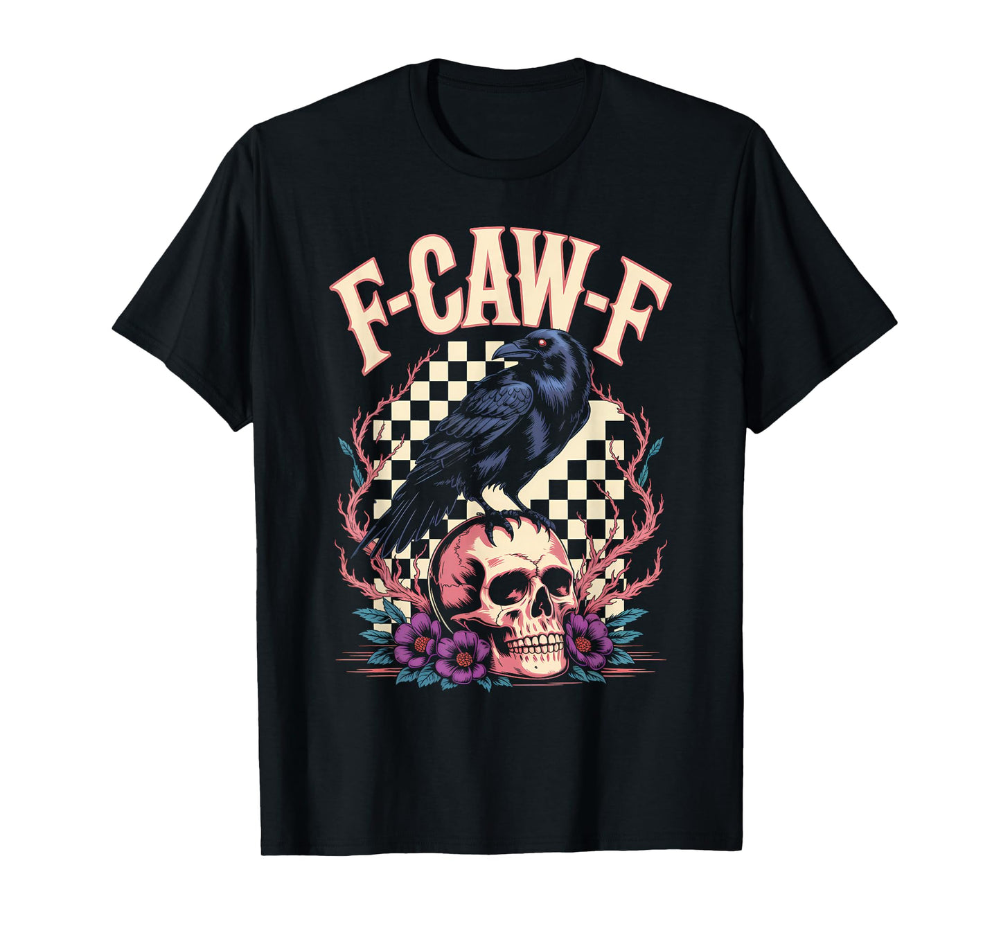 Funny F-Caw-F Black Crow Sound Meme Humor T-Shirt