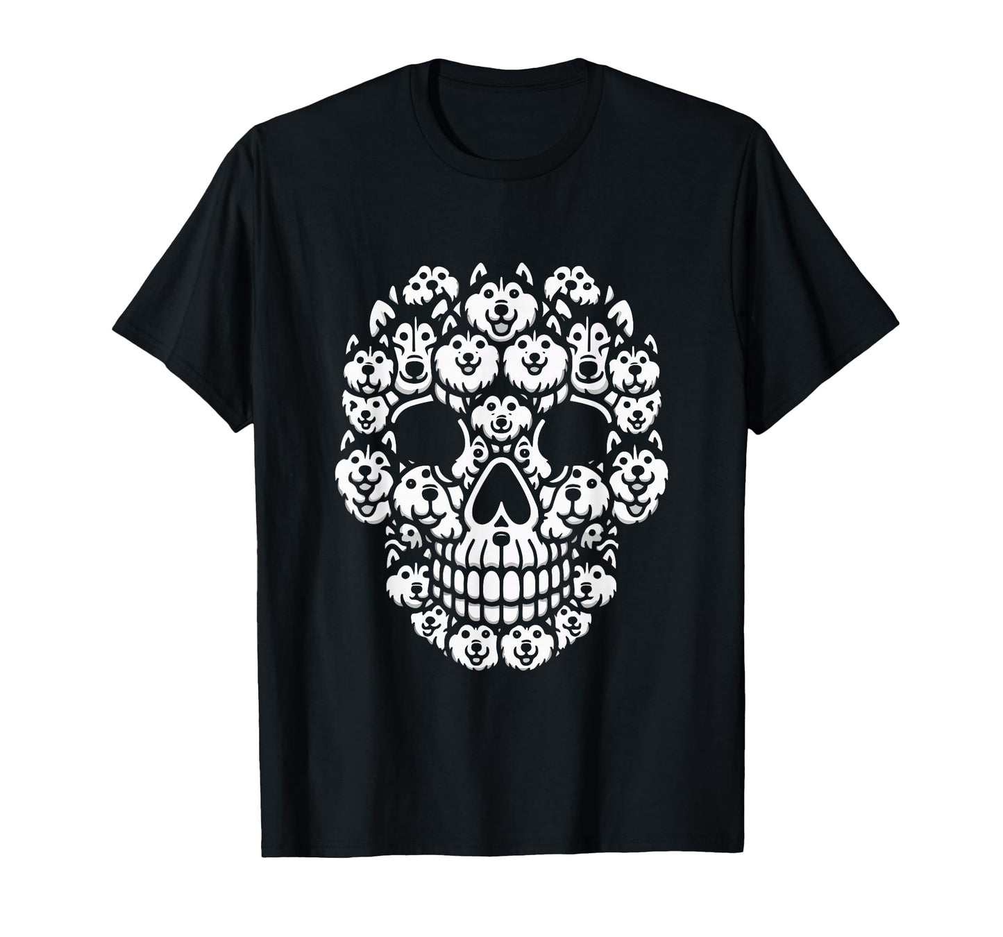 Group Huskies As Halloween Skull Costume Dog Owner Lover T-Shirt