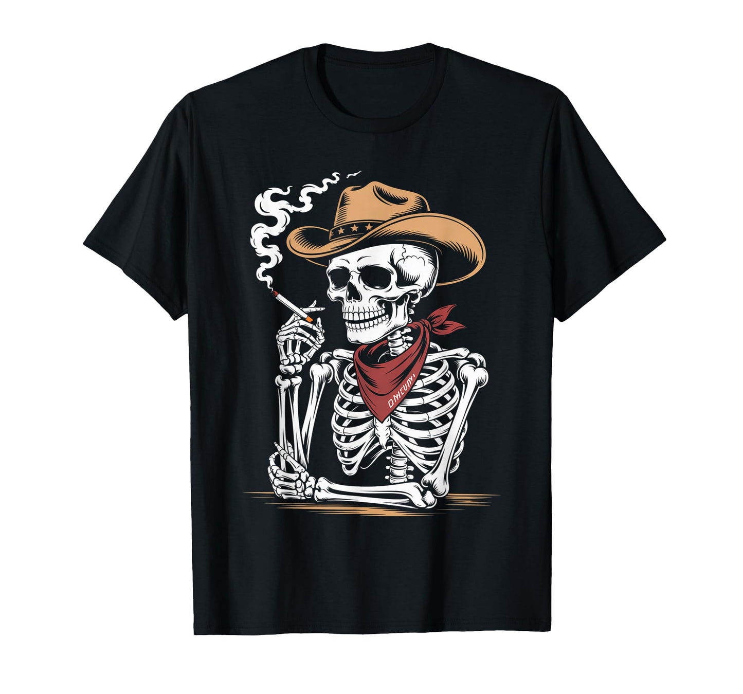 Rustic Skeleton Cowboy Western Skull Funny Rodeo Vibe T-Shirt