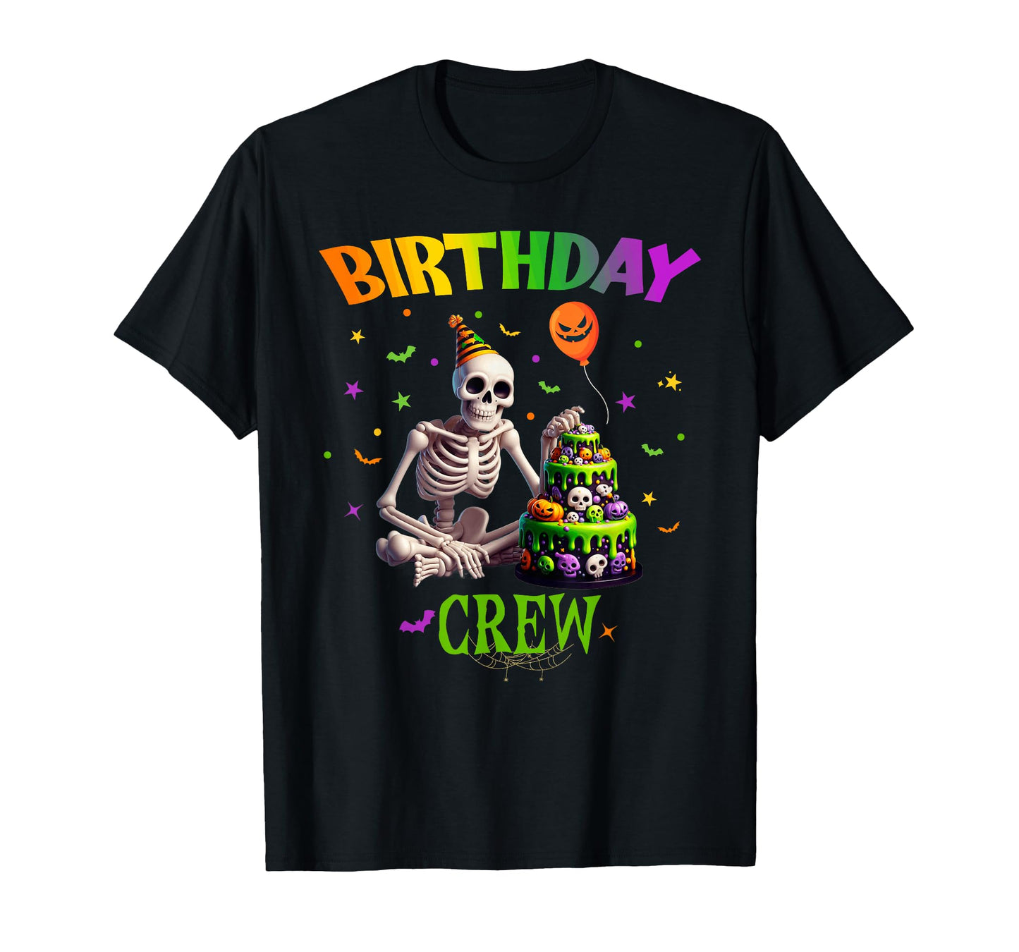 Halloween Skeleton Spooky Birthday T-Shirt