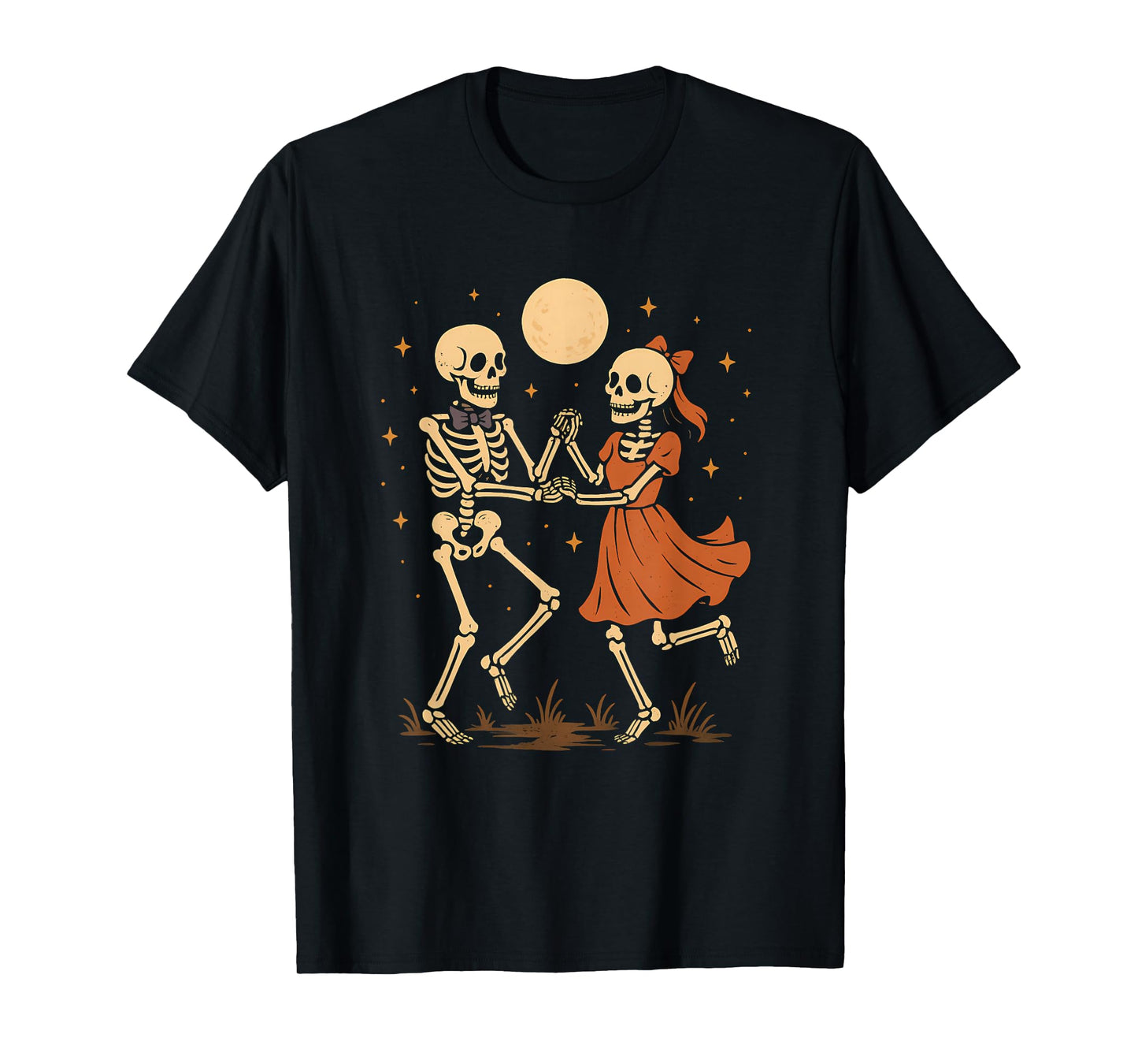 Skeleton Couple Dancing Under Moon T-Shirt
