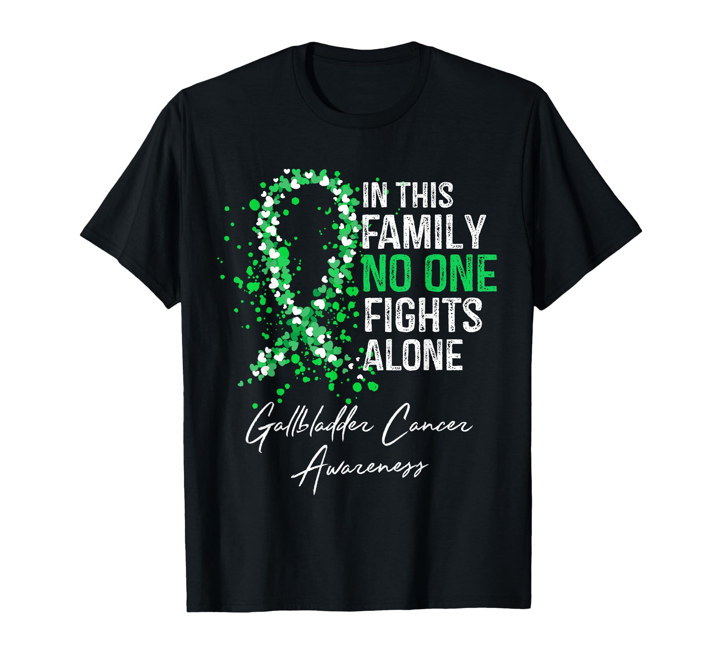 In This Family No One Fights Alone Shirt Gallbladder Cancer T-Shirt