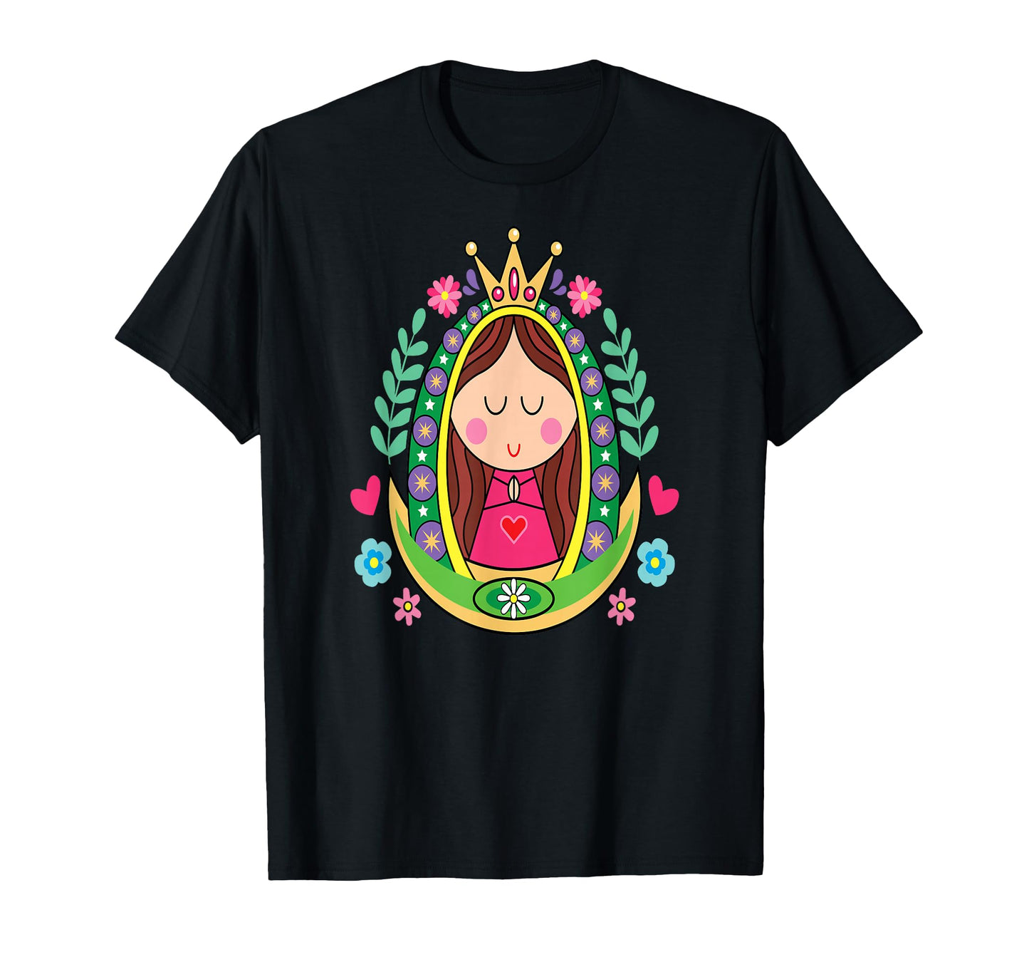 Virgen de Guadalupe Cartoon Our Lady of Guadalupe T-Shirt