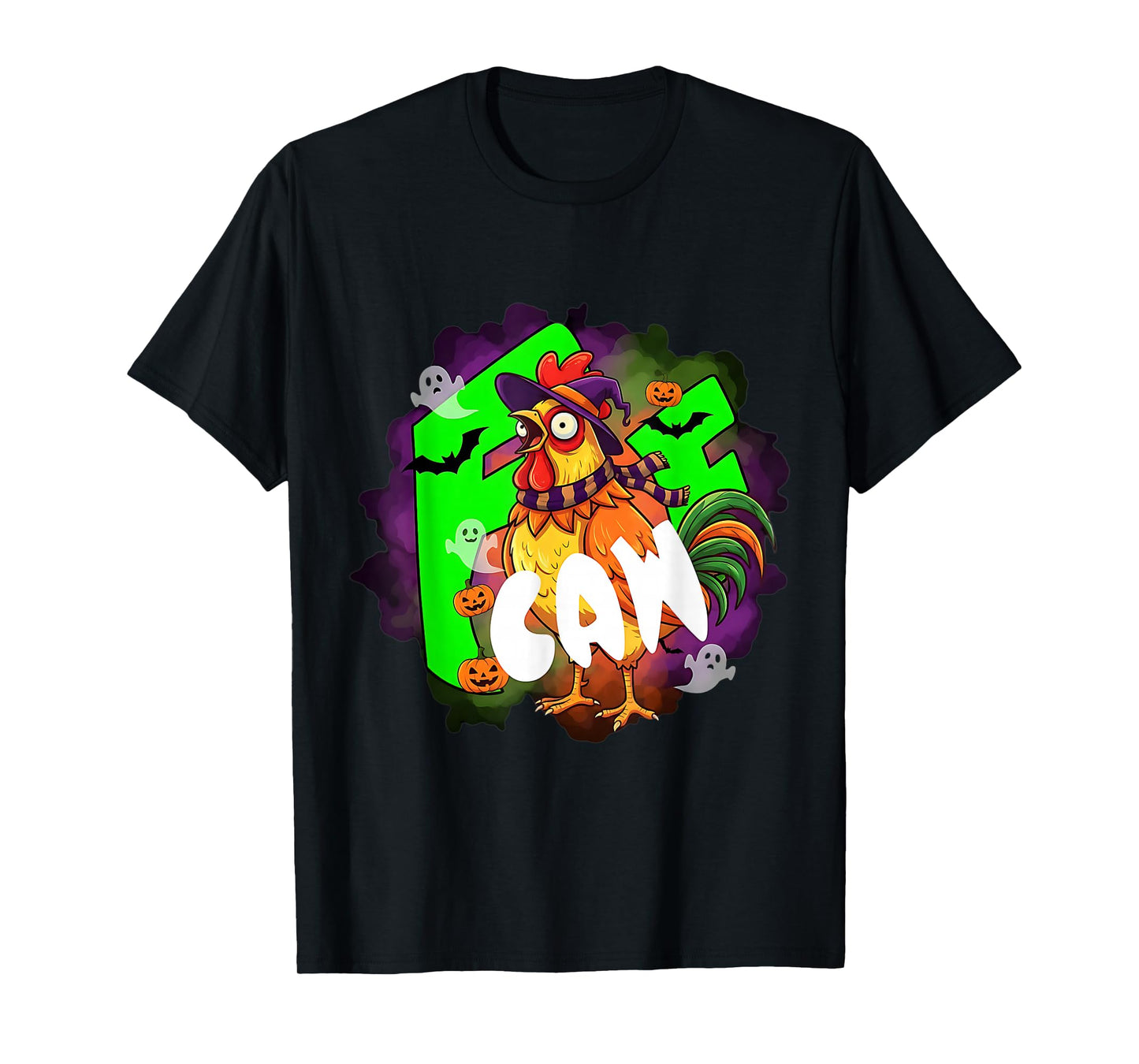 F-CAW-F Funny Chicken Halloween Design T-Shirt