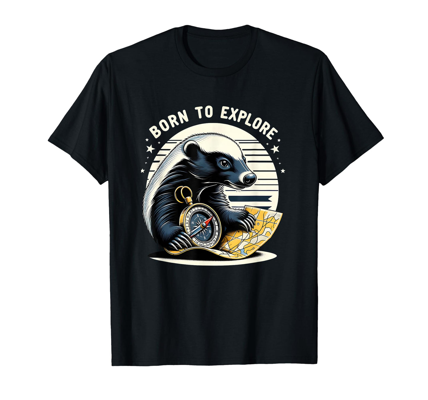Born To Explore Honey Badger Adventurer T-Shirt
