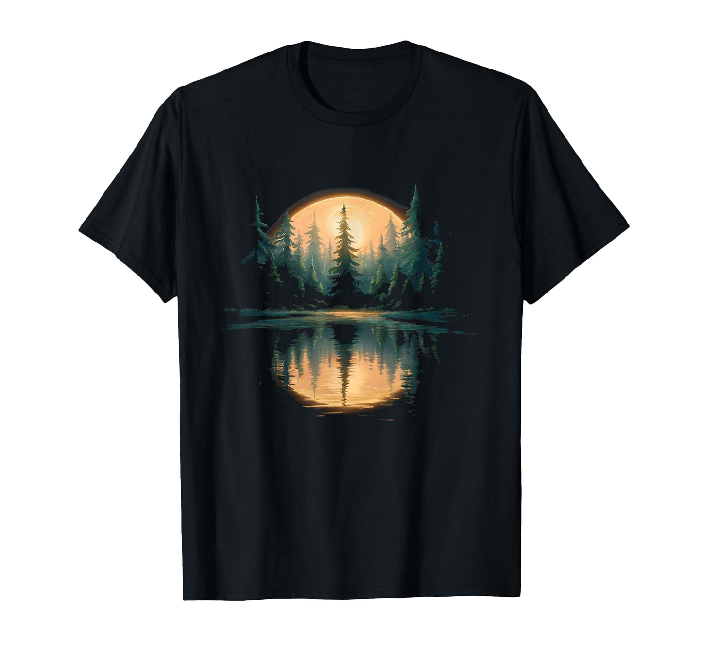 Wildlife Trees Outdoors Nature Retro Forest Graphic For Men T-Shirt