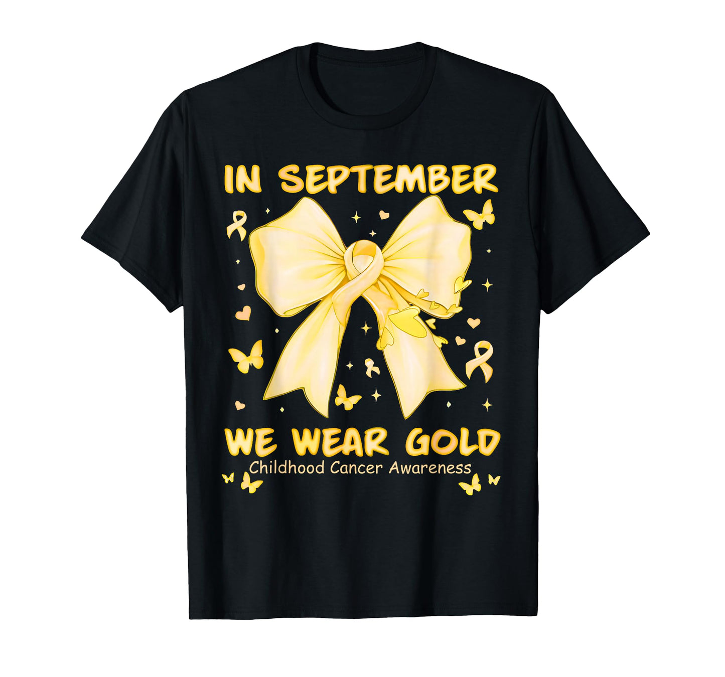 in September We Wear Gold Childhood Cancer Awareness T-Shirt
