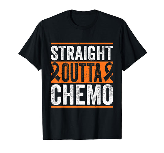 Straight Outta Chemo Leukemia Cancer Fighter T-Shirt