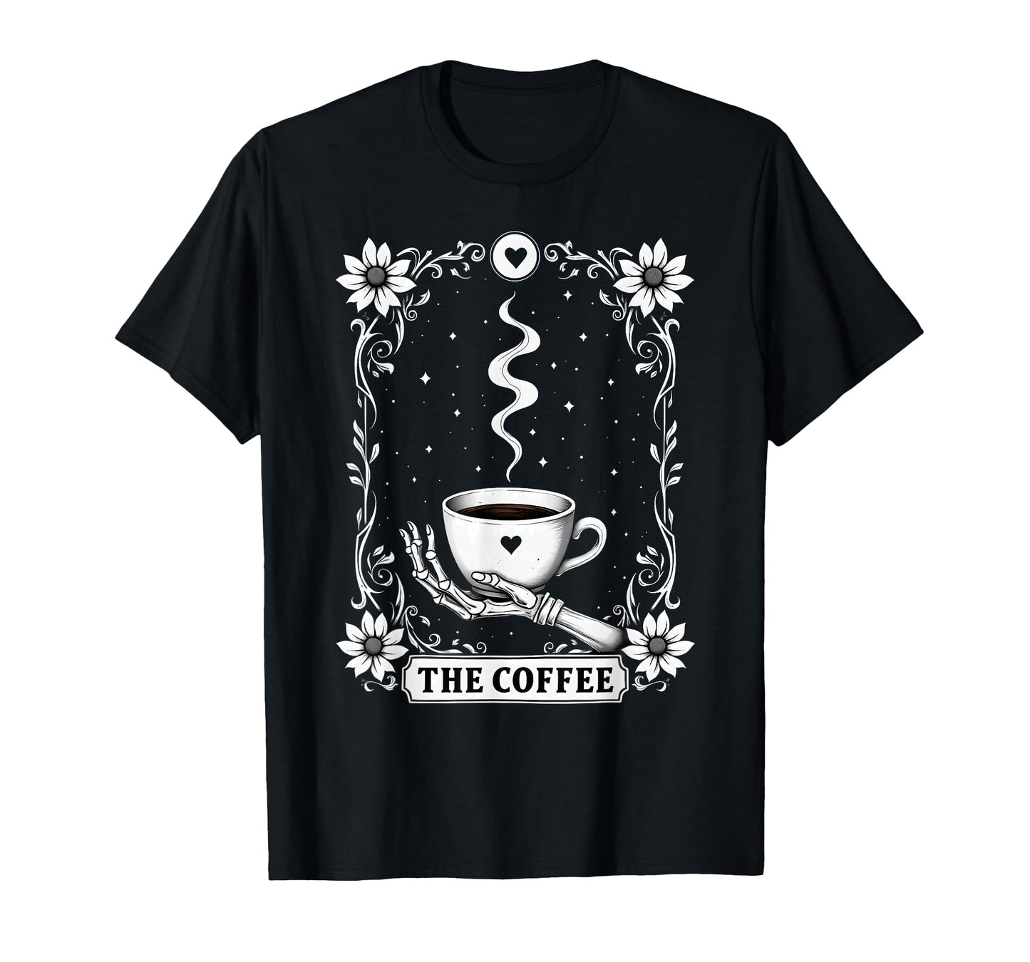 Tarot Card Skeleton The Coffee Halloween T-Shirt
