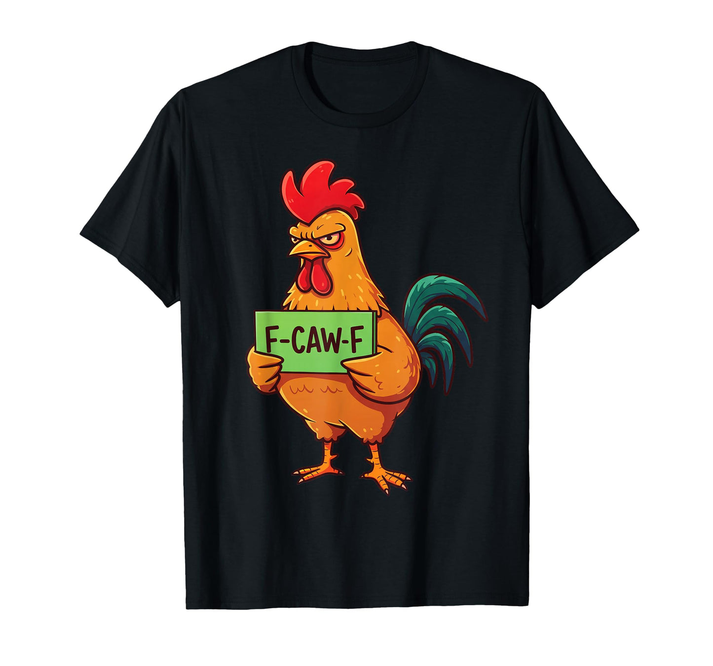 F-Caw-F Black Crow Funny Black Bird Moon Gothic Adult Humor T-Shirt