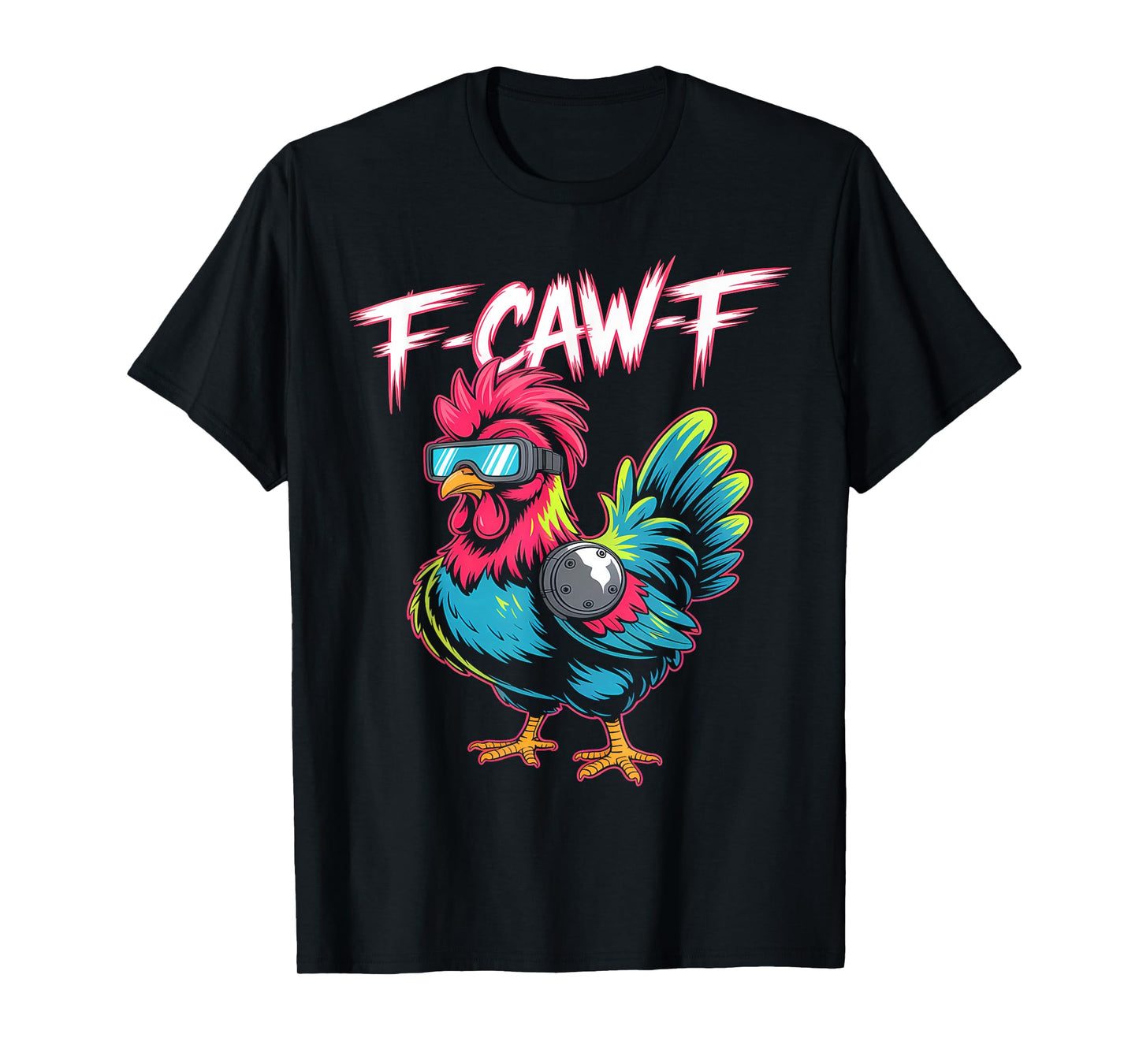 F-Caw-F Cool Rooster Sunglasses Vibe T-Shirt