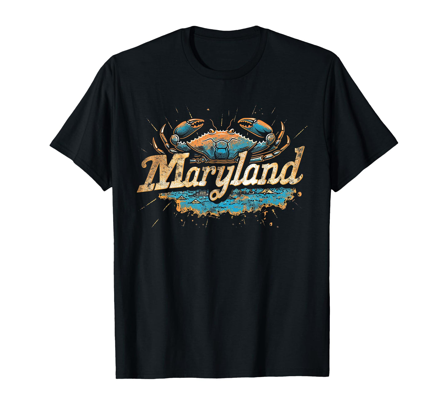 Maryland - Cool Funny Graphic Vintage Men Women Retro Crab T-Shirt
