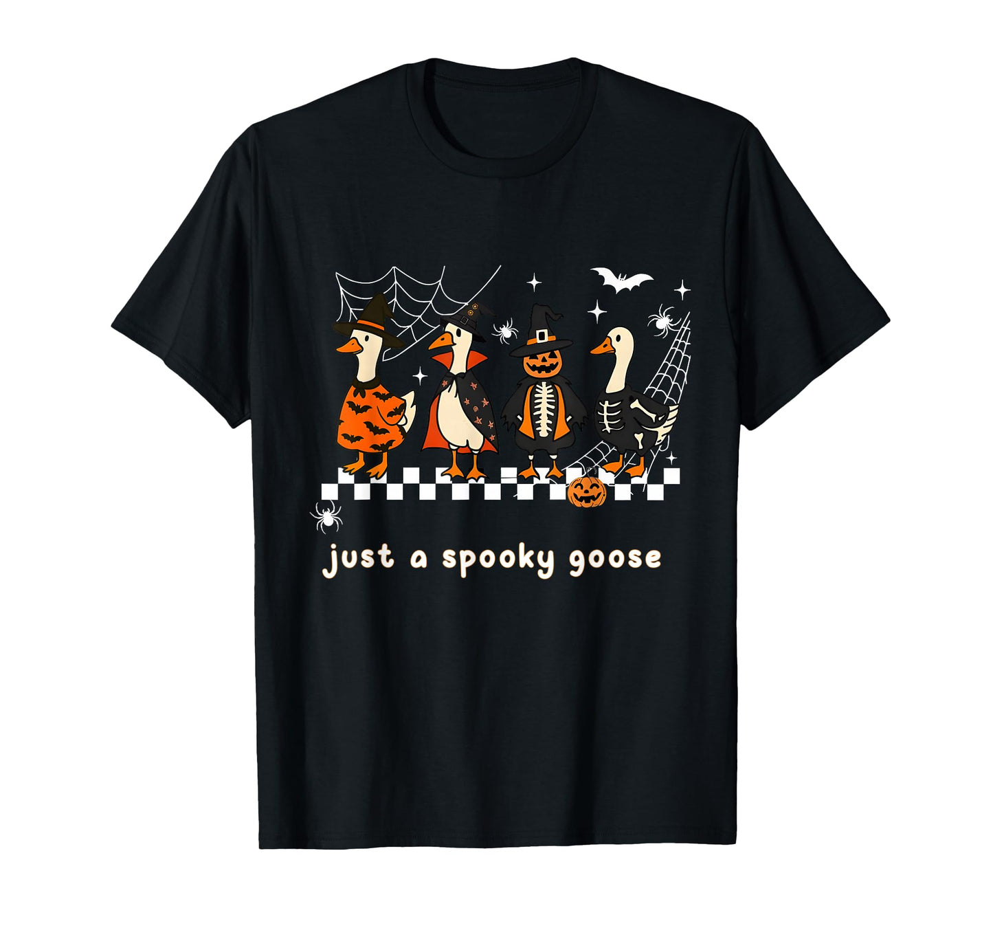 Funny Halloween Just A Spooky Goose Skeleton for Men Women T-Shirt