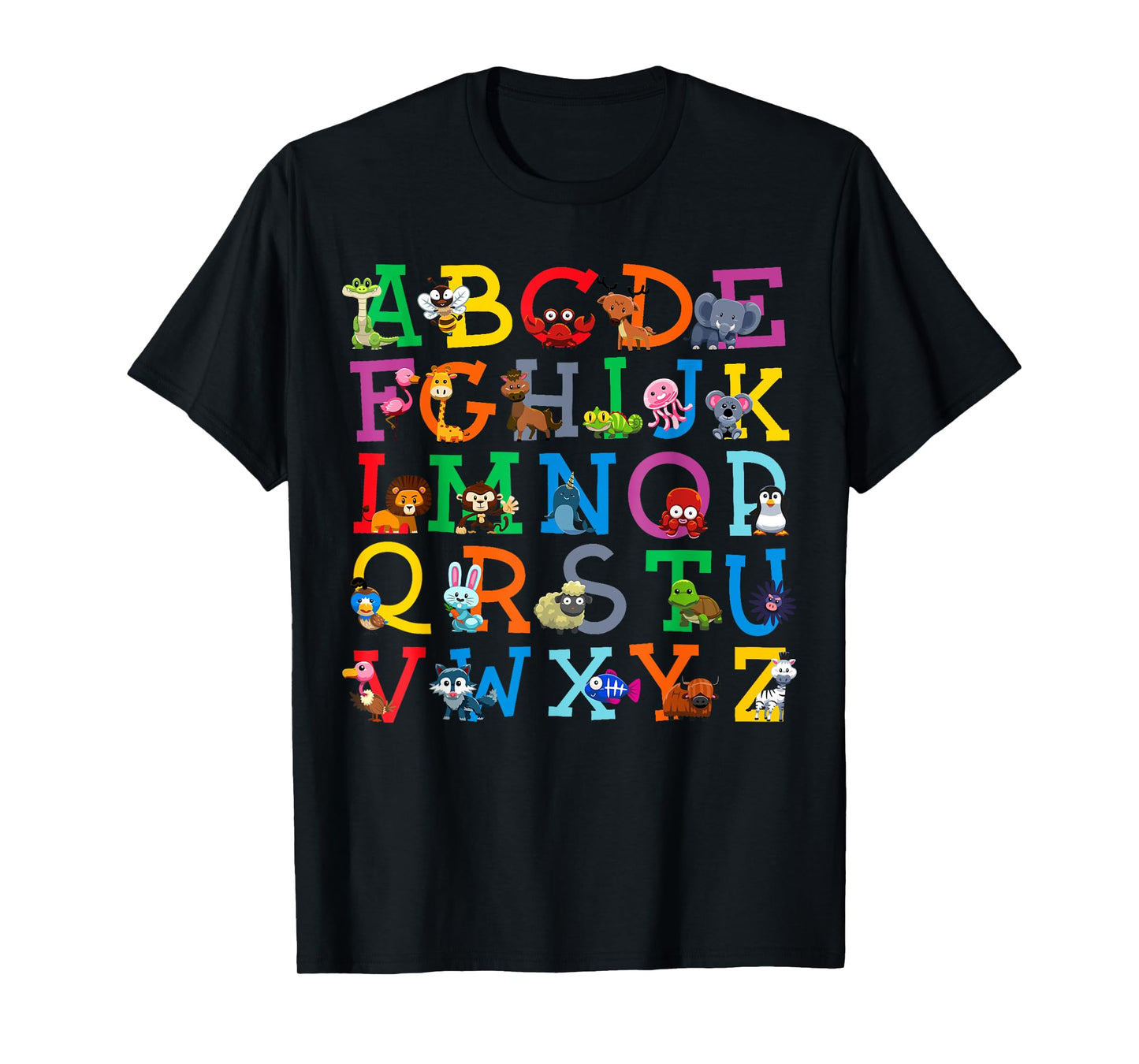 Zoo Animal Alphabet ABCs Animals Learning A-Z ABC Letters T-Shirt