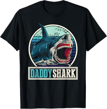 Dad Animal Sea Monster Fathers Day Gift Predator Daddy Shark T-Shirt