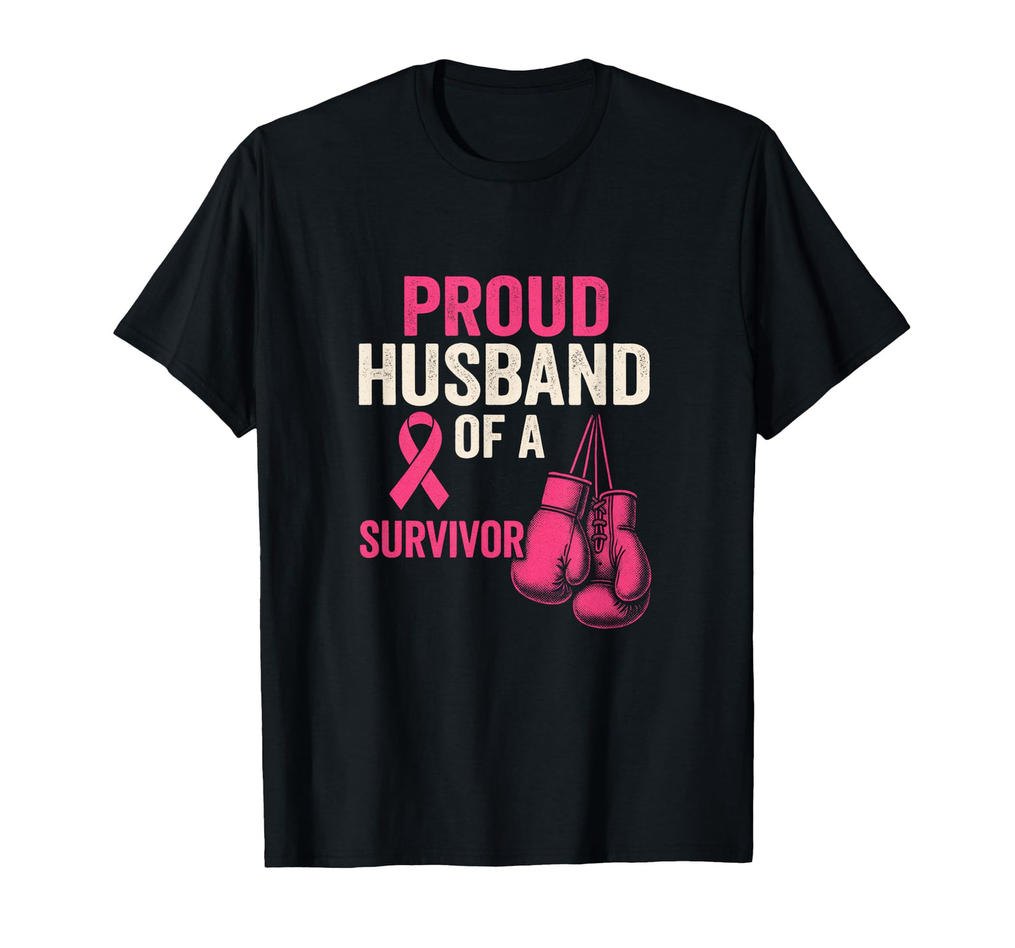 Proud Husband of A Survivor - Breast Cancer Awareness T-Shirt