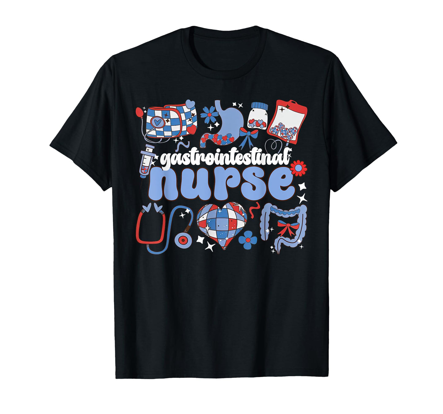 Gastrointestinal Nurse 4th Of July Gastro Endoscopy Doctor T-Shirt