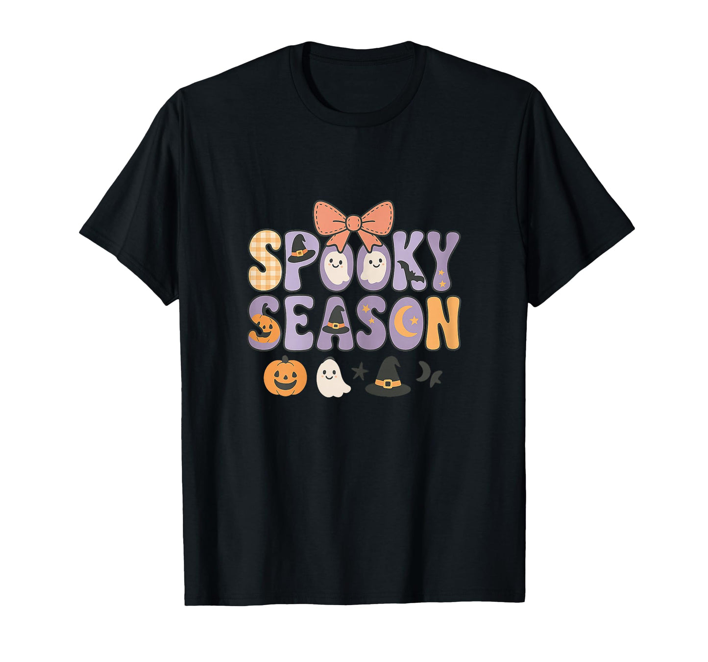 Spooky Season Retro Halloween Ghost Women Toddler Girl T-Shirt