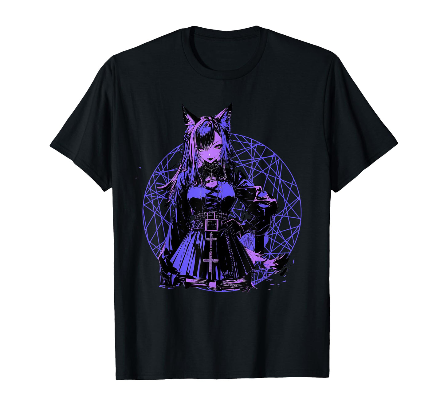 Goth Grunge Demon Anime Furry Wolf Horror Alt Aesthetic T-Shirt
