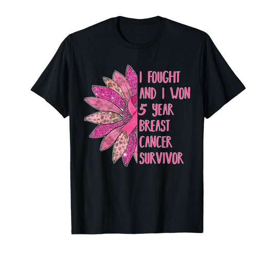 5 Years Breast Cancer Free Survivor T-Shirt