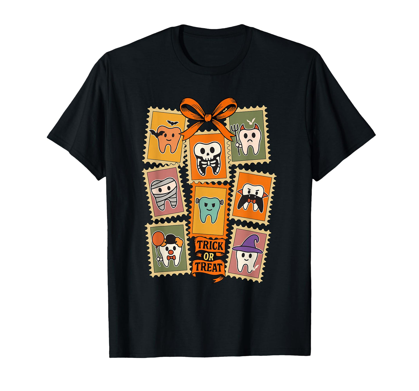 Funny Dental Squad Halloween Stamp Icons Costume Men Women T-Shirt