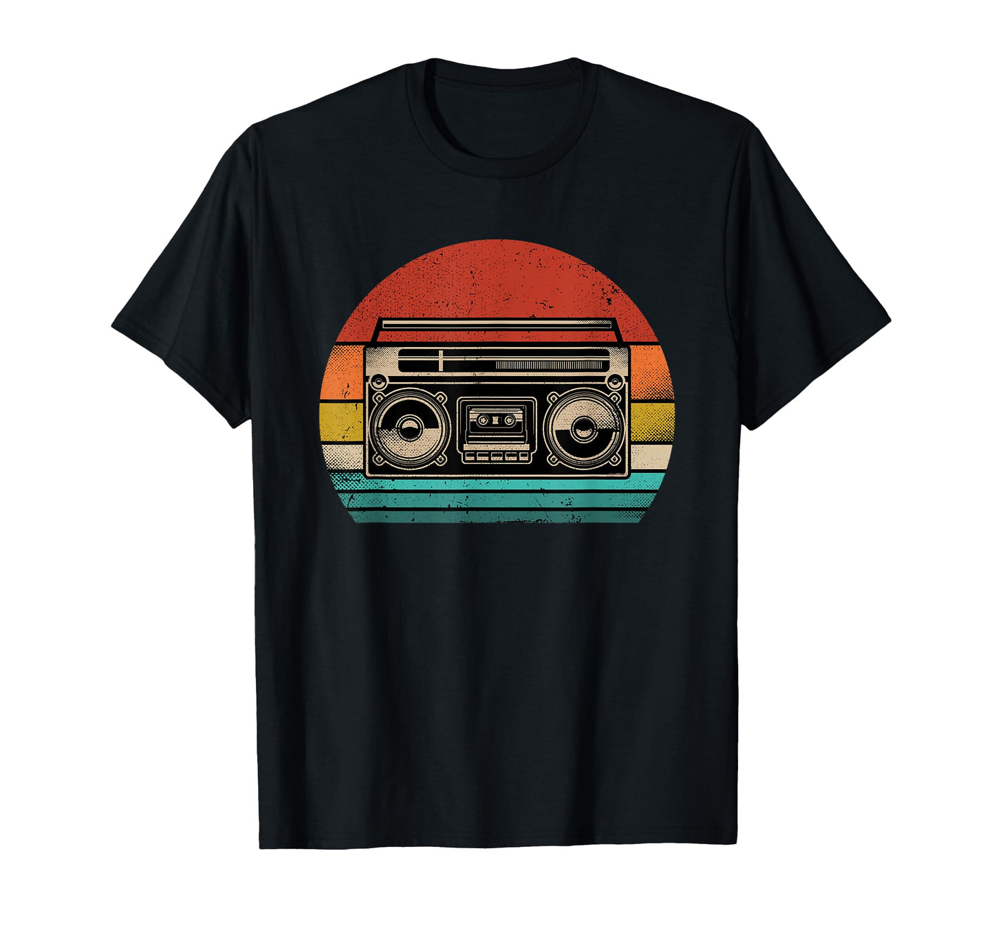 Retro Boombox Cassette Player Radio 80s Music Vintage Style T-Shirt