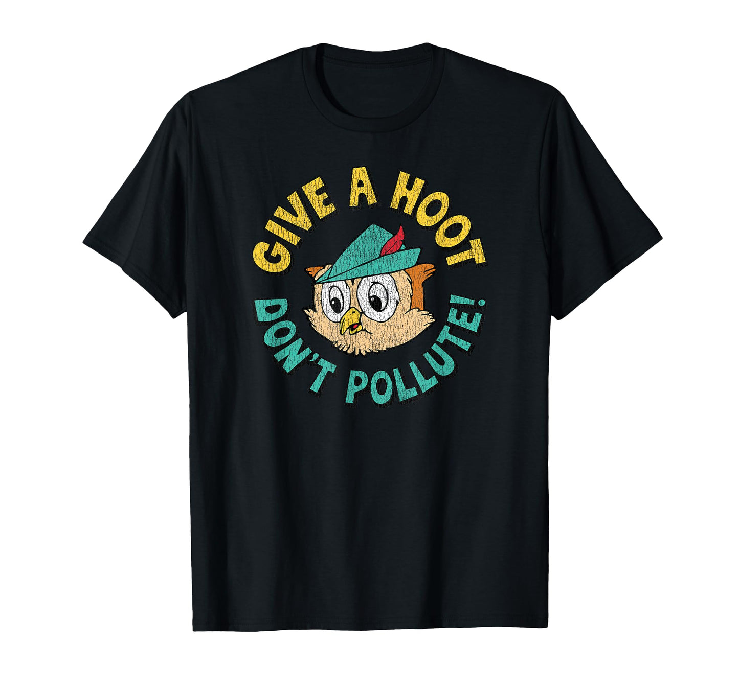 Woodsy Owl Distressed Give a Hoot Don't Pollute Retro T-Shirt