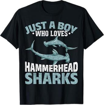 Just A Boy Who Loves Hammerhead Sharks Predator Hammerhead T-Shirt