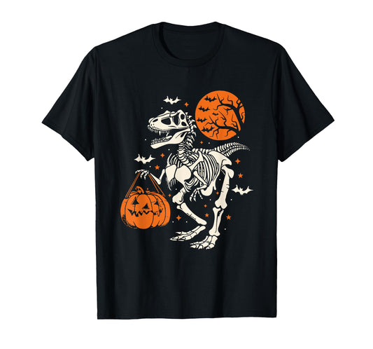 Dinosaur Skeleton Dinosaur Pumpkin Halloween Limited Edition T-Shirt