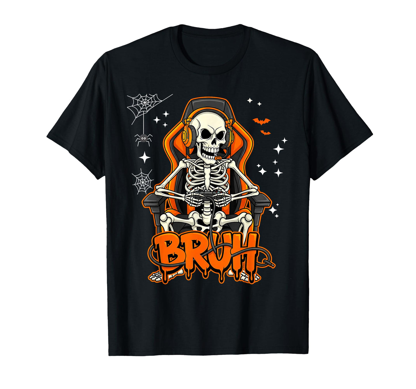 Skeleton Gamer Halloween Costume Video Gaming Funny Boys T-Shirt