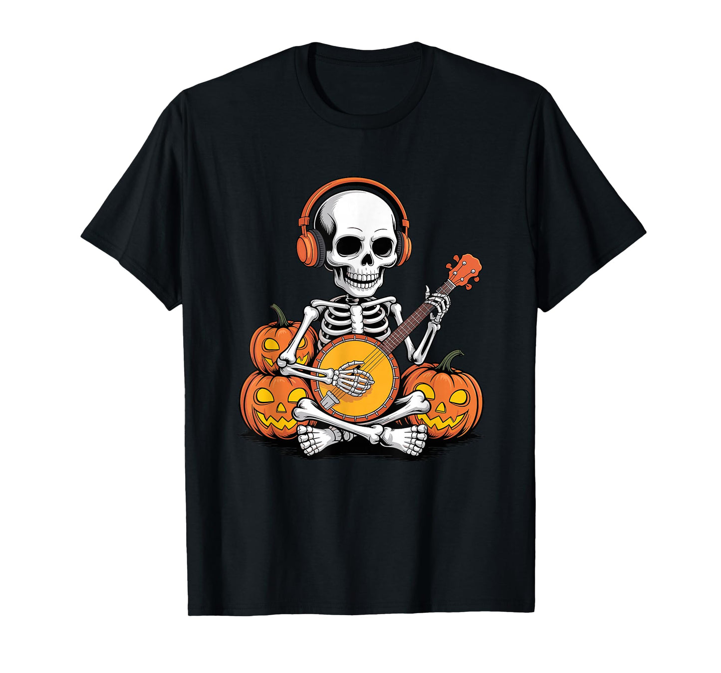 Halloween Skeleton Banjo Banjoist T-Shirt
