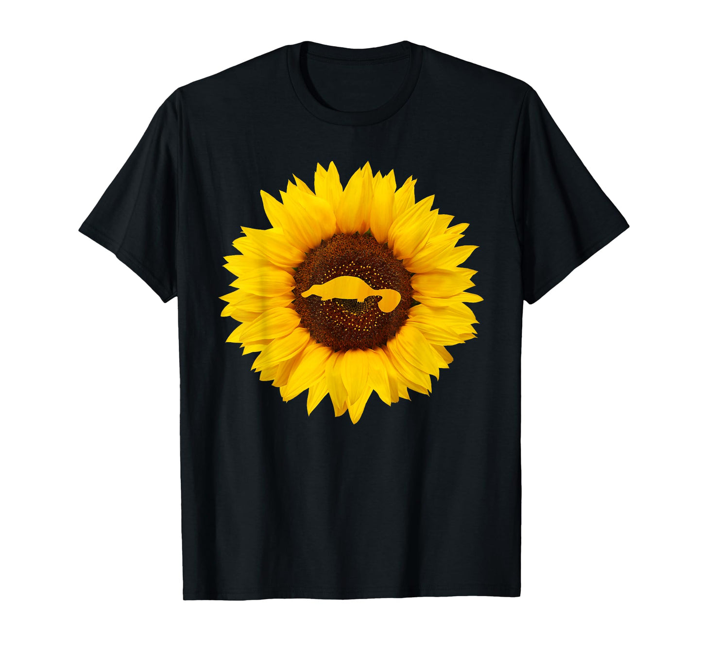 Platypus Gift For Women Men Monotreme Animal Sunflower Lover T-Shirt