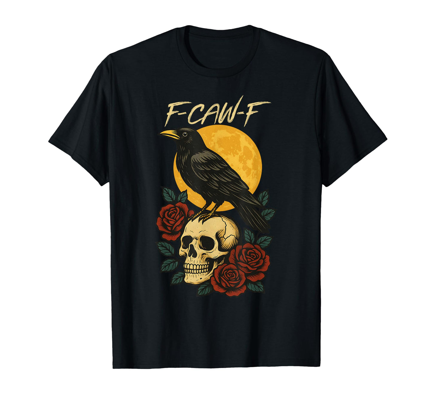 F Caw F Black Crow, Funny F-Caw-F Black Bird Cawing Meme T-Shirt