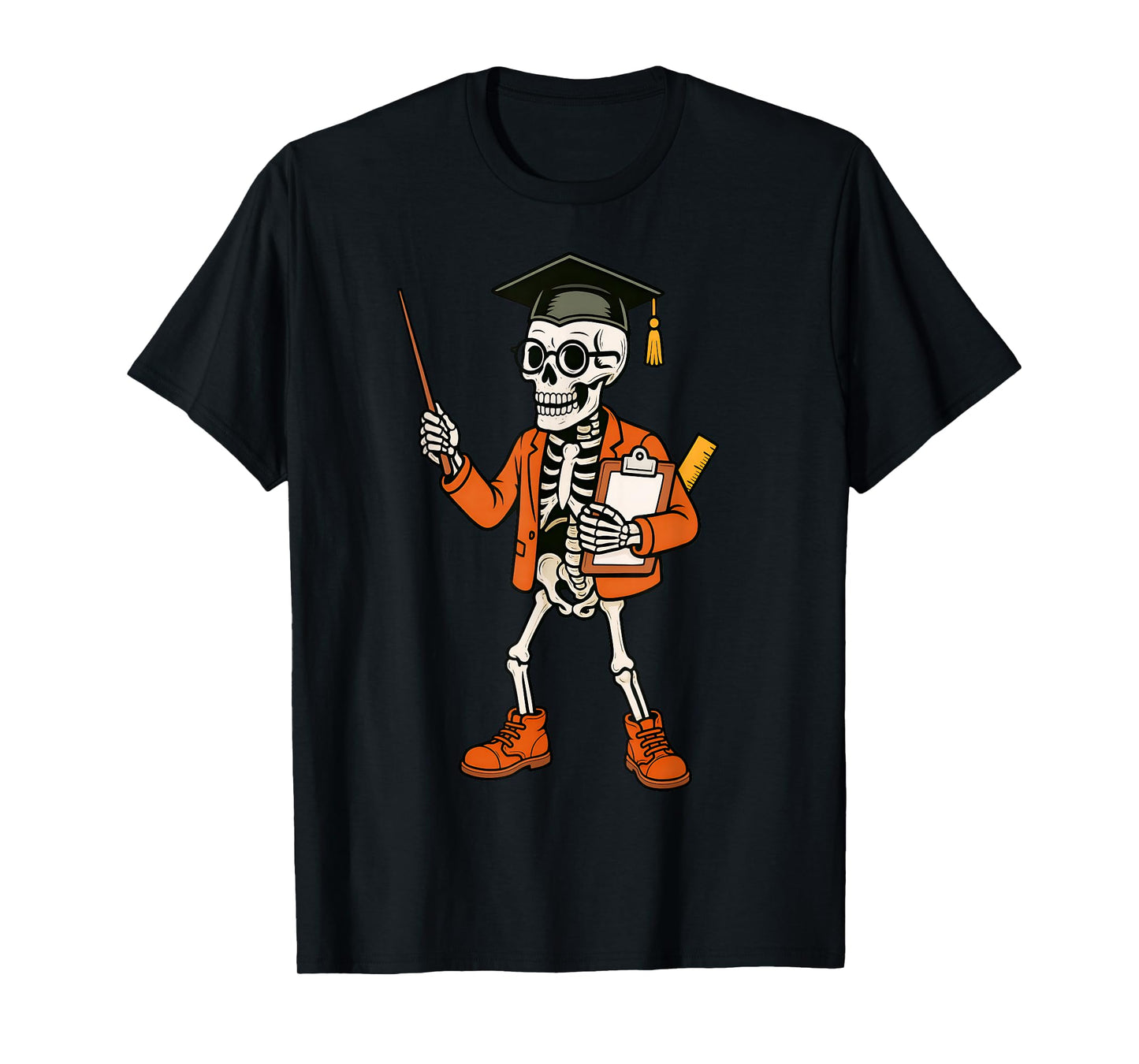 Funny Skeleton Teachers Halloween T-Shirt