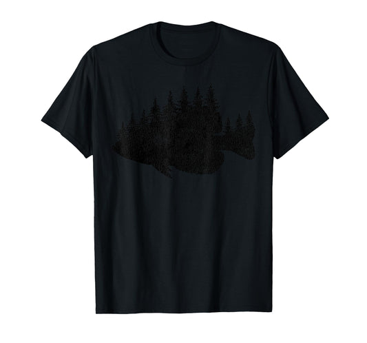 Crappie Fishing Forest Treeline Panfish T-Shirt