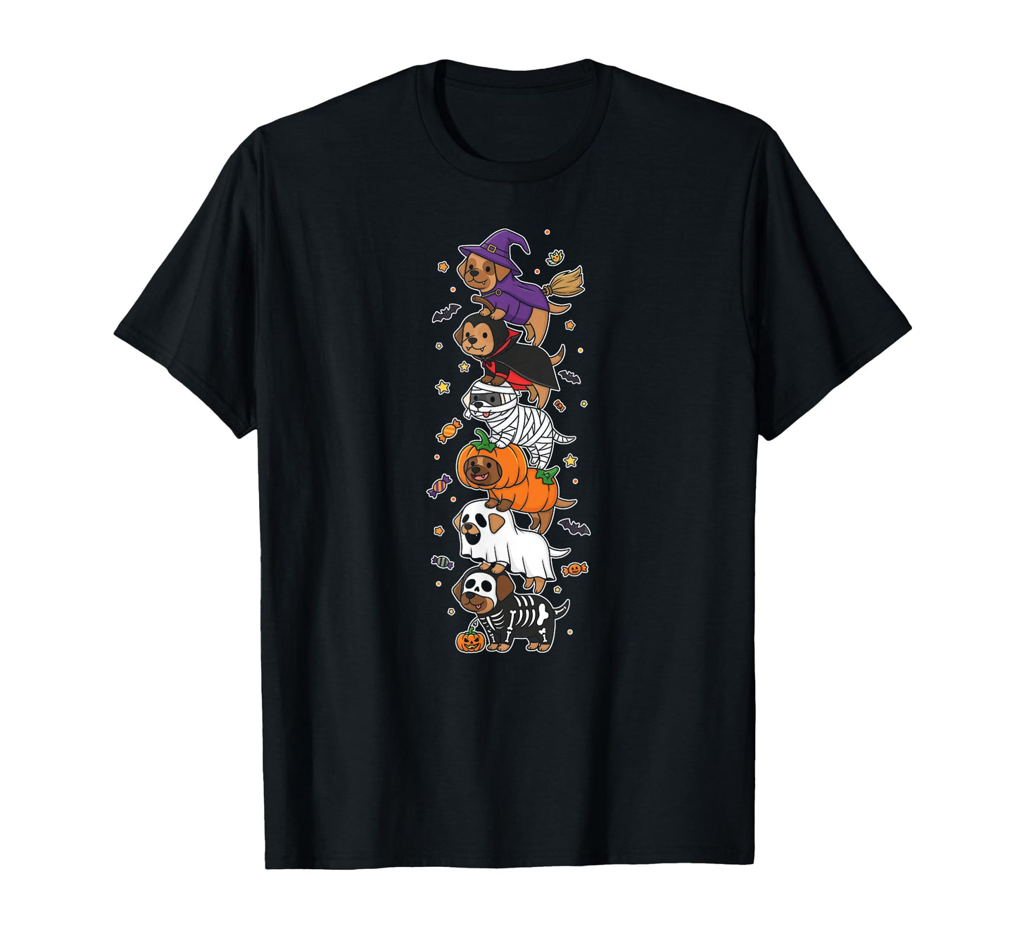 Labrador Retriever Witch Vampire Ghost Halloween Kids Mens T-Shirt