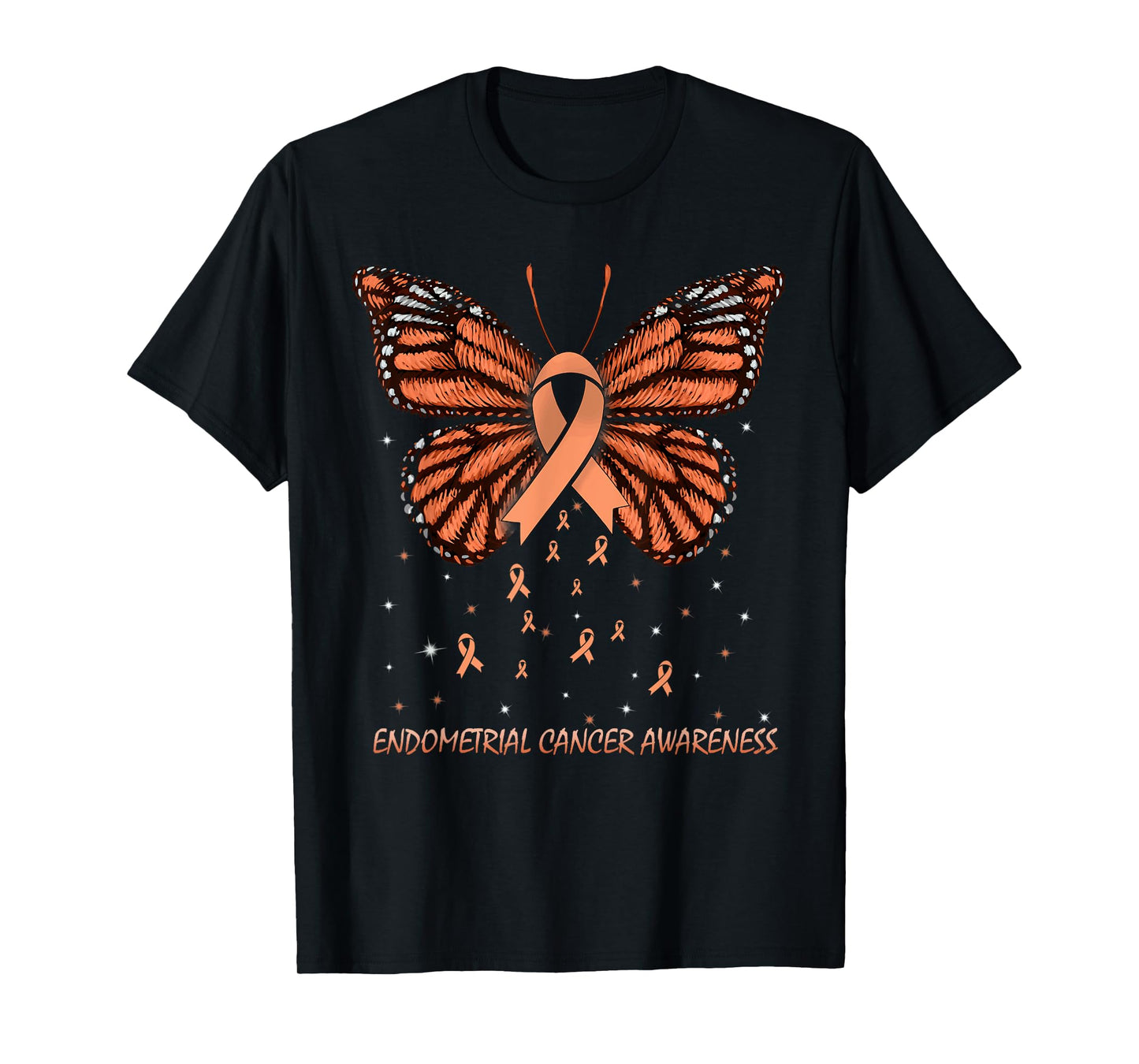 Endometrial Cancer Awareness Butterfly T-Shirt