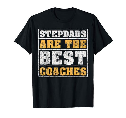 Vintage Stepdad Are The Best Coaches Stepdad Father's Day T-Shirt