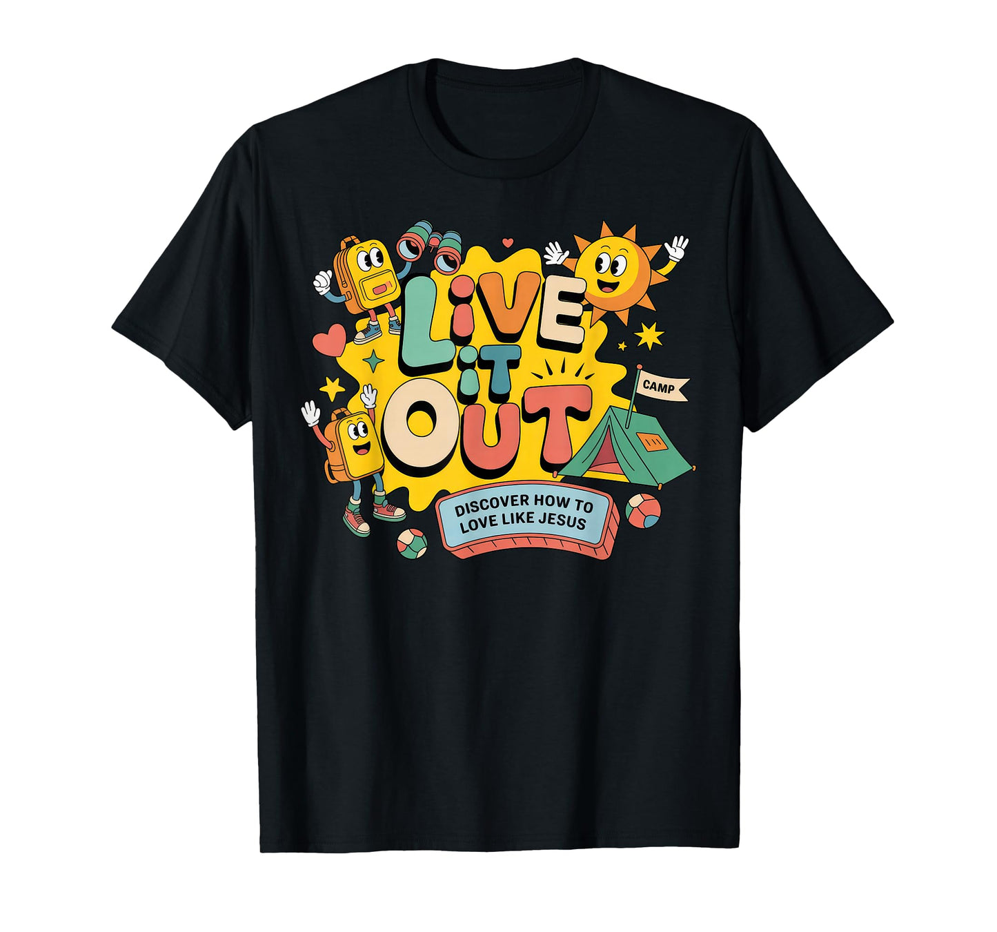 Live It Out Bible School Vbs 2025 Christian Youth Camp T-Shirt