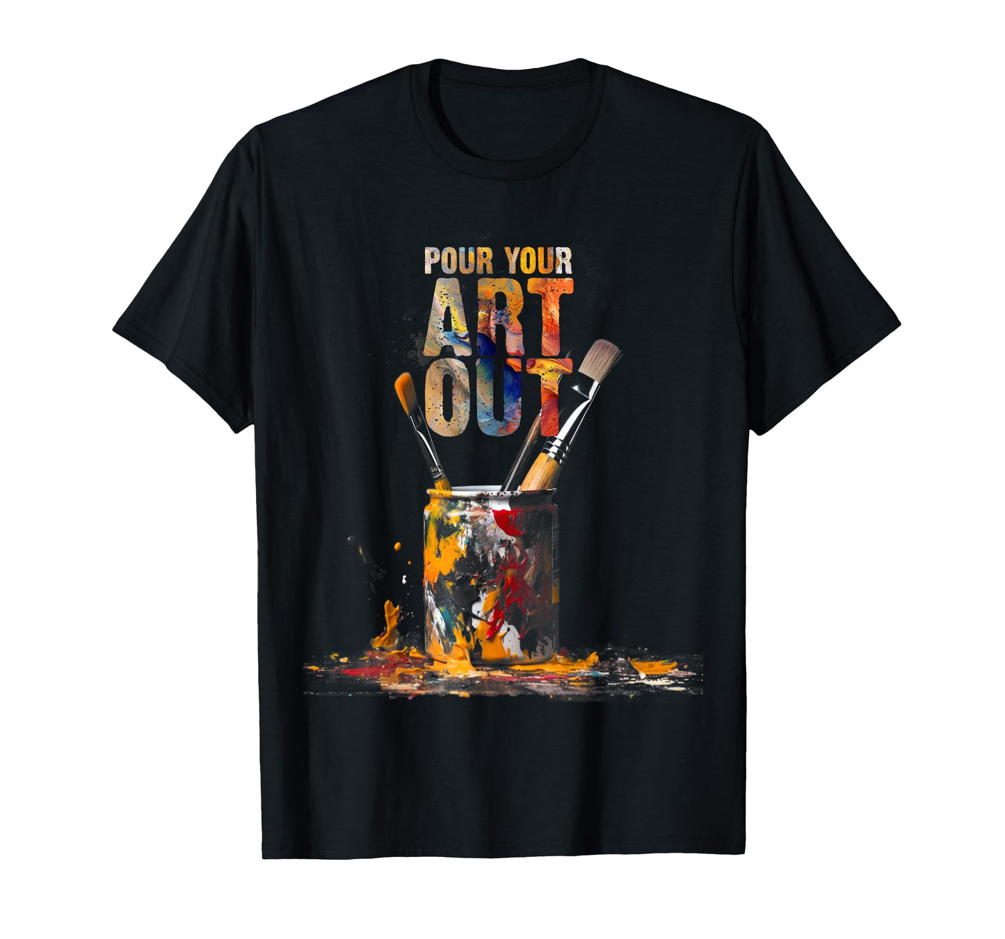 Vintage Cat Gift Store Artist Art Make Art Painter Teacher Artsy Gift T-Shirt