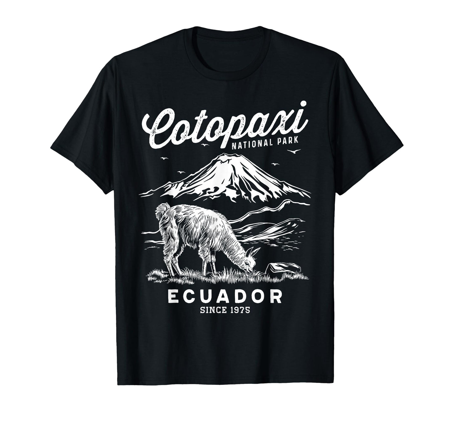 Ecuador Cotopaxi National Park Souvenir Alpaca Hike T-Shirt