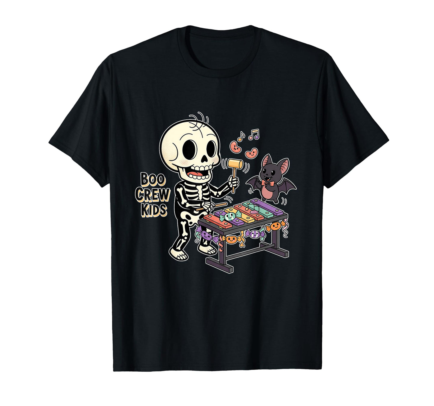 Boo Crew Kids Skeleton Xylophone T-Shirt