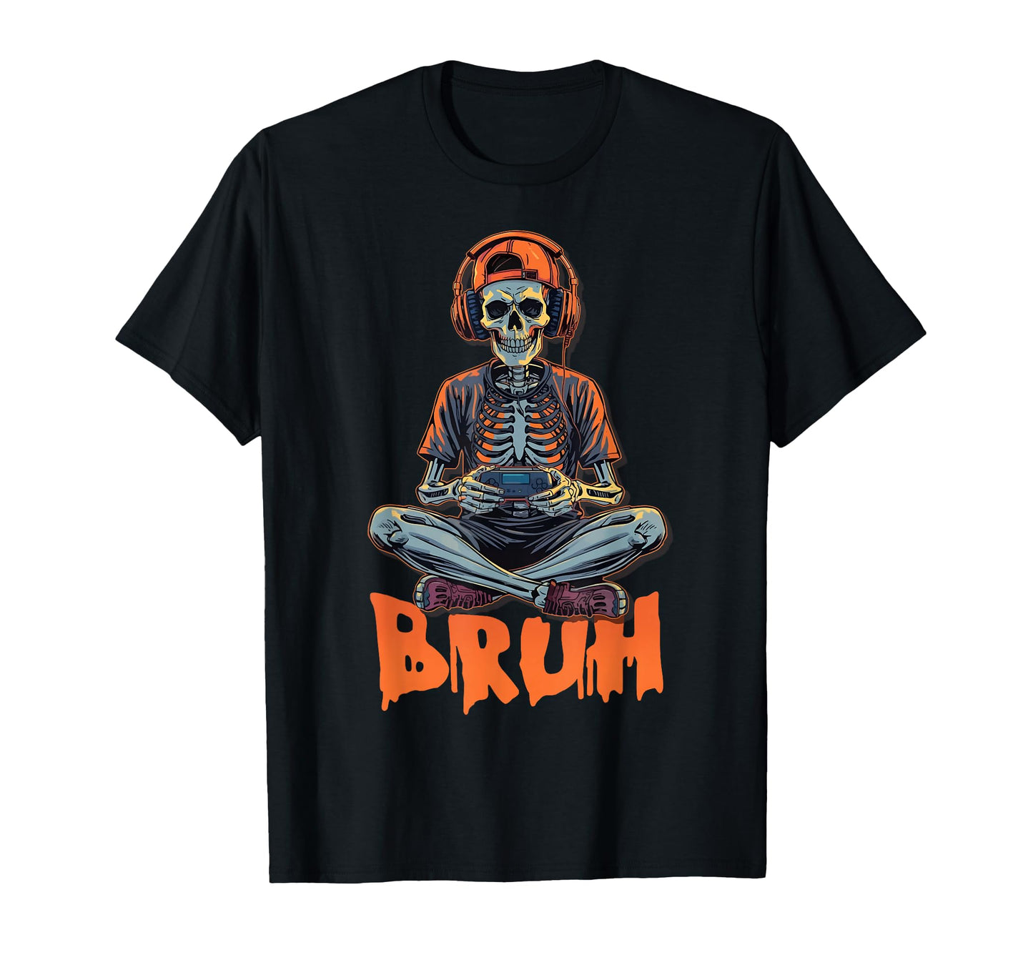 Halloween Bruh Skeleton Play Video Game Halloween T-Shirt