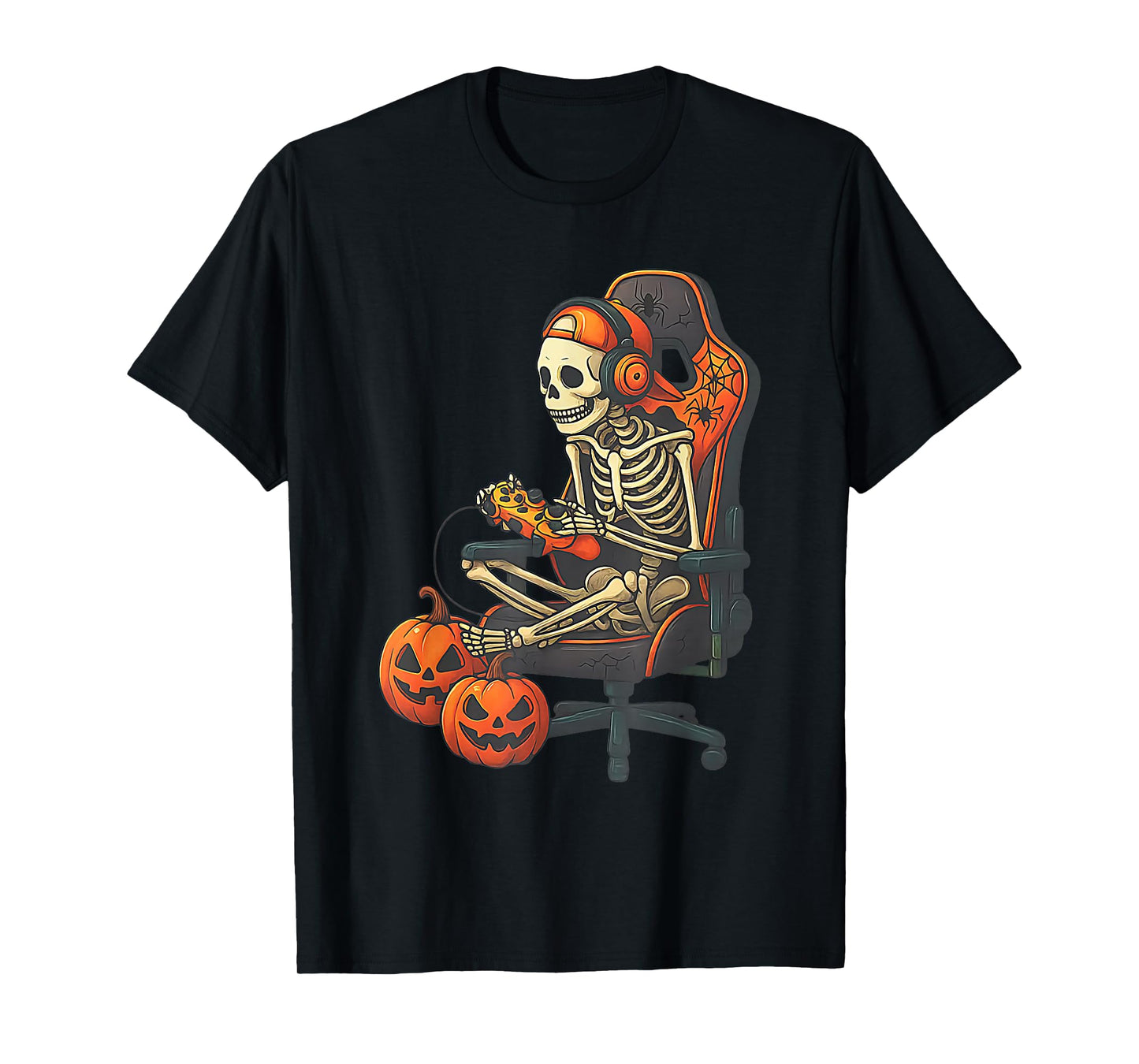 Halloween Shirts Cool Teen Boy Skeleton Gaming Men Halloween T-Shirt