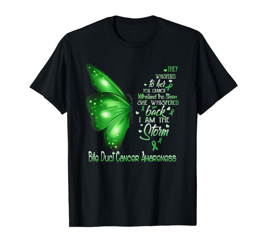 I am the storm Bile Duct Cancer Awareness Butterfly T-Shirt